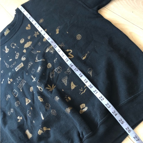 Obey The Last Night Girl Sweater Crew Neck Sweatshirt in Black Made in USA - Picture 11 of 11